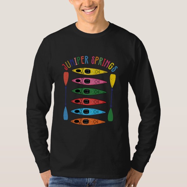 Retro Juniper Springs Kayaking T - Shirt (Vorderseite)
