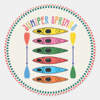 Retro Juniper Springs Kayaking T - Shirt