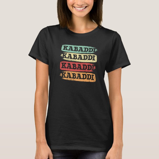 Retro Kabaddi Indian Game Team Sport Raider T-Shirt (Vorderseite)
