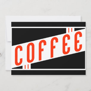 Retro-Kaffee Einladung