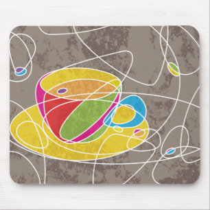 Retro KAFFEE-Formen Mousepad