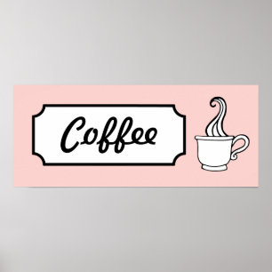 Retro-Kaffee-Kunstposter-Druck Poster