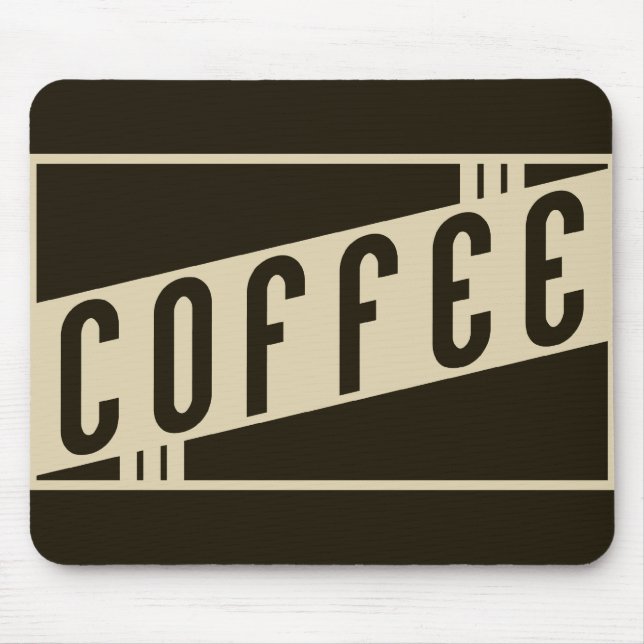 Retro-Kaffee Mousepad (Vorne)