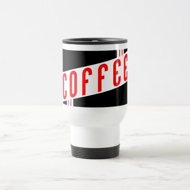 Retro-Kaffee Reisebecher (Mittel)