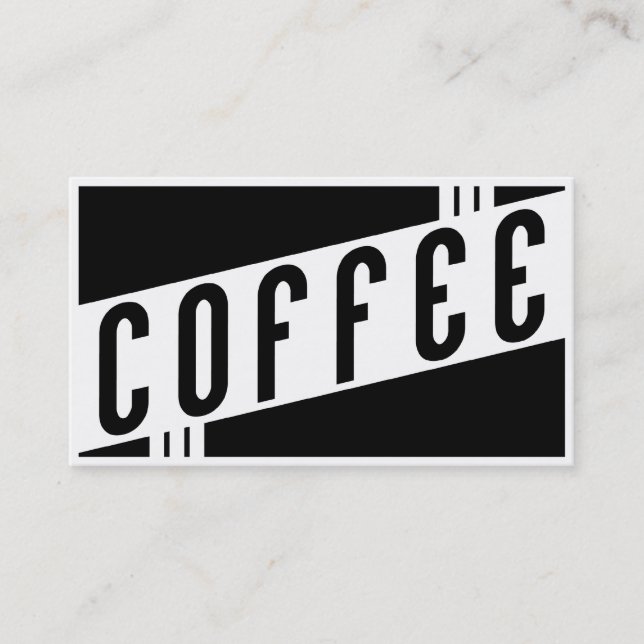 Retro-Kaffee Visitenkarte (Vorderseite)