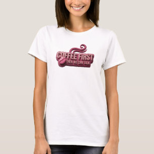 Retro KAFFEE ZUERST DANN REDEN Designer Grafik T-Shirt