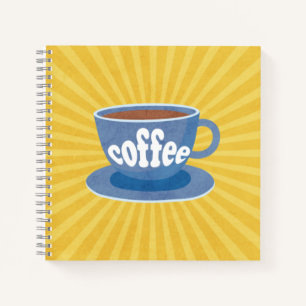 Retro-Kaffeedesign Notizbuch