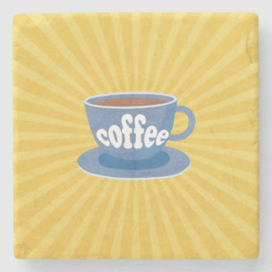 Retro-Kaffeedesign Steinuntersetzer
