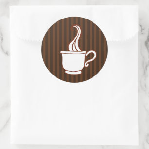 Retro-Kaffeekleber Runder Aufkleber