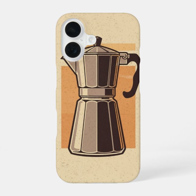 Retro-Kaffeemaschine iPhone 16 Hülle (Rückseite)