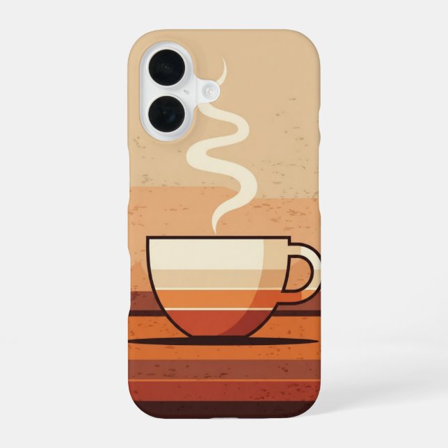 Retro-Kaffeetasse iPhone 16 Hülle (Rückseite)