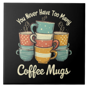 Retro-Kaffeetasse-Stapel Vintage-Design Fliese