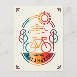 Retro Kalamazoo Bike Trail Postkarte