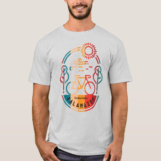 Retro Kalamazoo Bike Trail T-Shirt (Vorderseite)
