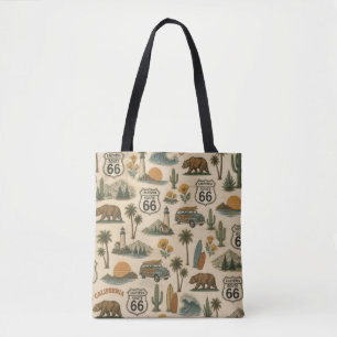 Retro Kalifornien Route 66 Strand Reisetasche Tasche