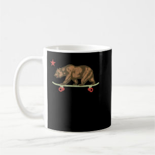 Retro Kalifornien Skateboard Bär Skaten Skate Sta Kaffeetasse