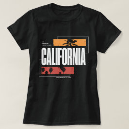 Retro Kalifornien Westküste Los Angeles Palmen T-Shirt