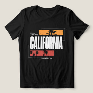 Retro Kalifornien Westküste Los Angeles Palmen Tri-Blend Shirt