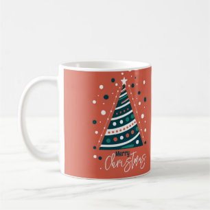 Retro-Kalligraphie minimalistisch Frohe Weihnachts Kaffeetasse