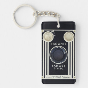 Retro-Kamera Brownie Zielscheibe. Schlüsselanhänger