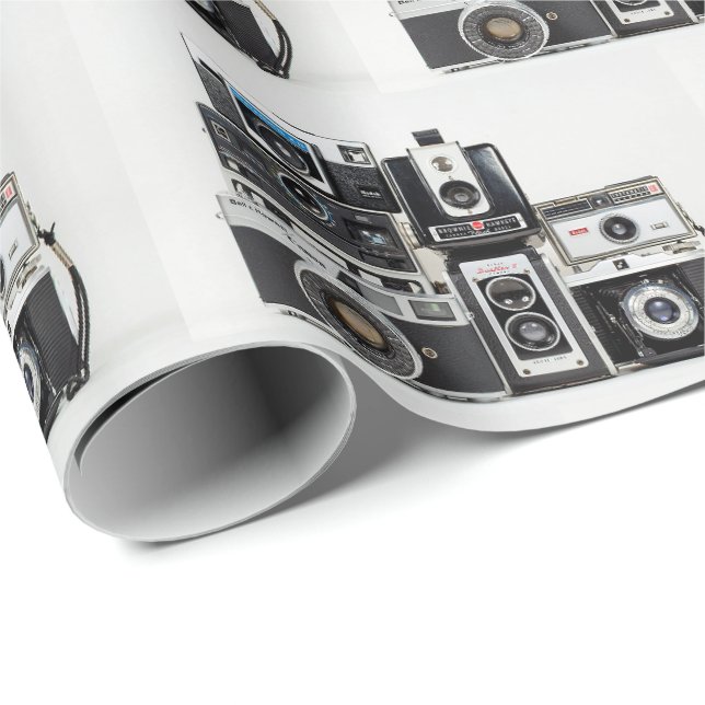 Retro-Kamera-Kollektion Geschenkpapier (Rolleneckpunkt)