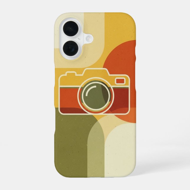 Retro-Kamera-Kontur iPhone 16 Hülle (Rückseite)