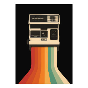Retro-Kamera mit Regenbogen-Druck Fotodruck