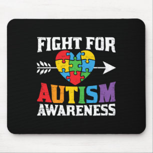 Retro-Kampf für Autismusrätsel Herz Lustig Mousepad
