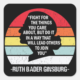 Retro Kämpfe für die Dinge, die dir wichtig sind Quadratischer Aufkleber