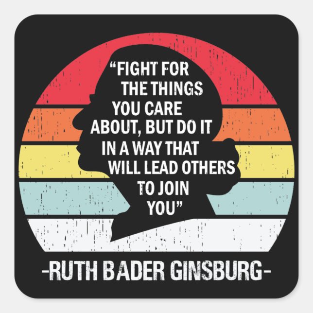 Retro Kämpfe für die Dinge, die dir wichtig sind Quadratischer Aufkleber (Vorderseite)