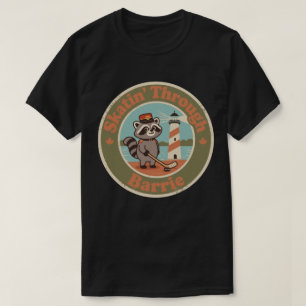 Retro kanadischer Waschbär Barrie Hockey T-Shirt