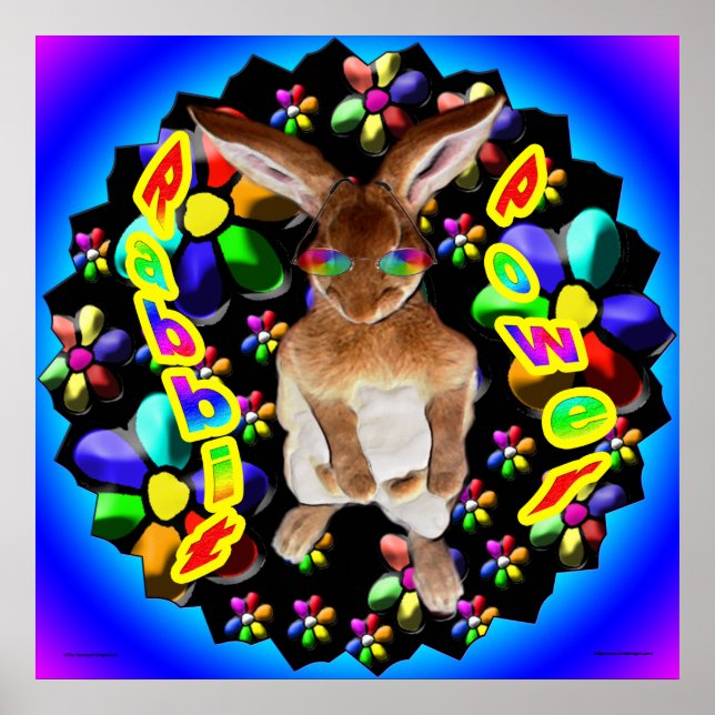 Retro-Kaninchen Poster (Vorne)