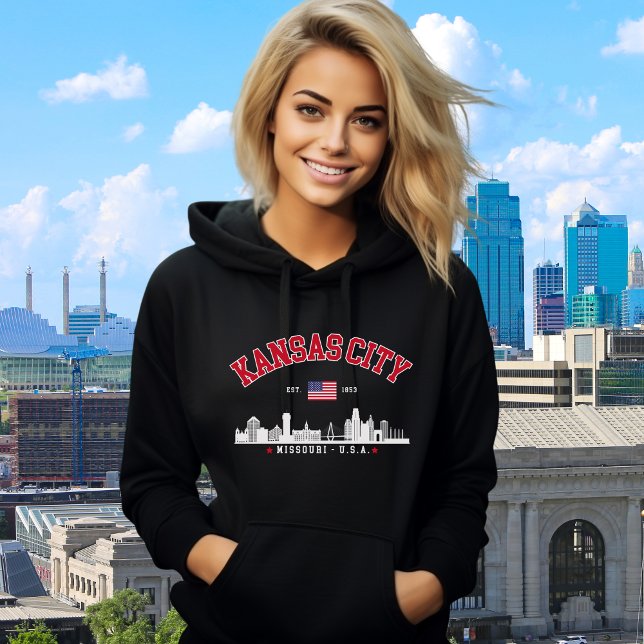 Retro Kansas City Skyline  Hoodie (Von Creator hochgeladen)