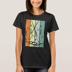 Retro Kanufahren Paddel Paddeln Kanute Kayak Kaya T-Shirt