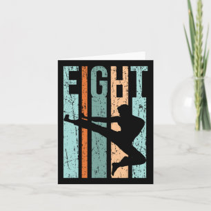 Retro Karate 8. Geburtstag 8 Judo Men Kung Fu Kind Karte