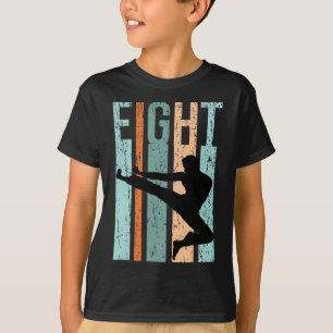 Retro Karate 8. Geburtstag 8 Judo Men Kung Fu Kind T-Shirt