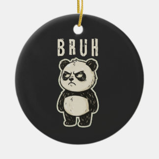 Retro-Karate-Panda-Kampfsport-Sonnenuntergang Keramik Ornament
