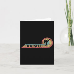 Retro-Karate-Vintage-Player-Filmstreifen Karte