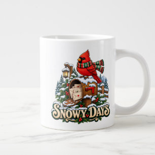 Retro-Kardinal-Schneetage-Jumbo-Mug Jumbo-Tasse