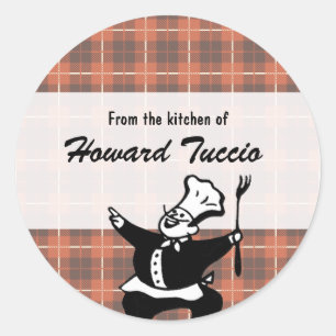 Retro Kariert "From the Kitchen" Aufkleber