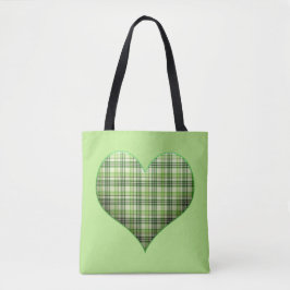 Retro-kariertes Puffherz St Patrick Retro Tasche
