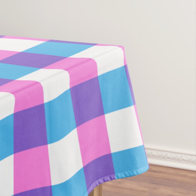 Retro-Karo Buntes Muster Tischdecke (Beispiel)