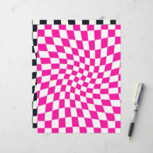 Retro-Karo in Schwarz/Rosa Schokoladenpapier