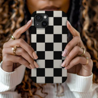 Retro-Karo in Schwarz und Creme