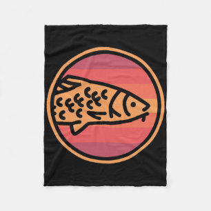 Retro-Karpfen-Fisch-Angler Fleecedecke