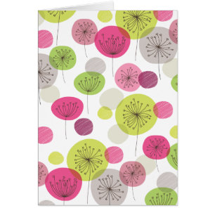 Retro Karte der Frühlings-Blume (blanco nach