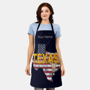 Retro-Karte der USA, Texas, Vereinigte Staaten von Schürze