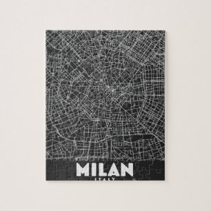 Retro-Karte von Mailand Italien