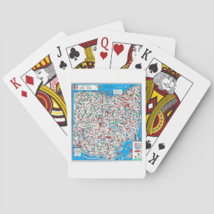 Retro-Karte von Ohio 1966 Spielkarten