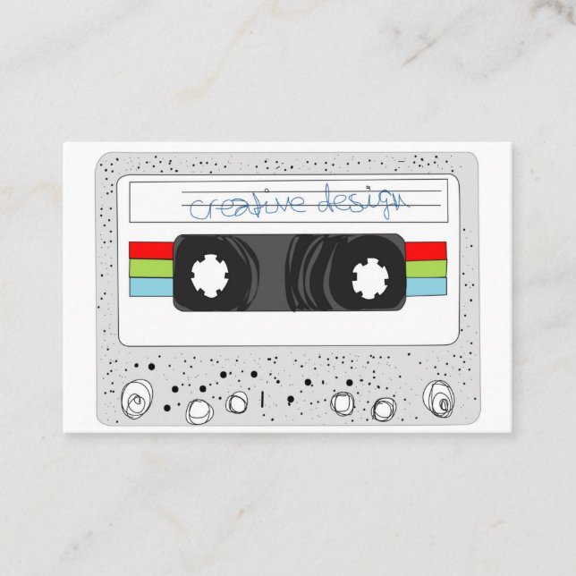 Retro Kasette-Visitenkarte Visitenkarte (Vorderseite)